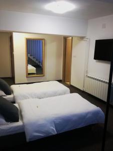 Voodi või voodid majutusasutuse Hotel Skala toas