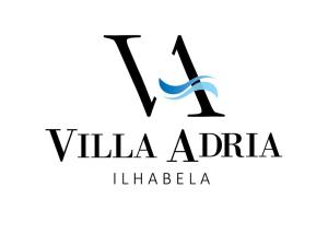 una letra t y un logotipo de onda en Villa Adria, en Ilhabela