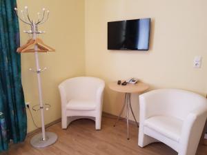 TV a/nebo společenská místnost v ubytování Hotel Am Kuhbogen