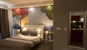 Posteľ alebo postele v izbe v ubytovaní Apartament Onyx