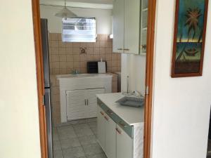 a small kitchen with a sink and a counter at Amory in Fort-de-France