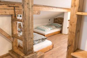 Postel nebo postele na pokoji v ubytování Rauriser Bergchalet
