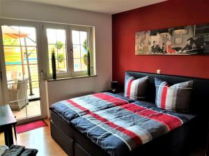 Postel nebo postele na pokoji v ubytování Ferienwohnung Nickmann im Scheffelhof