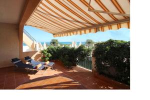 Balkón nebo terasa v ubytování La Mata Beach Bungalow Las Dunas