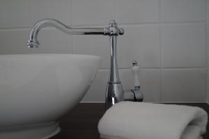 Koupelna v ubytování Pension Seeschlösschen