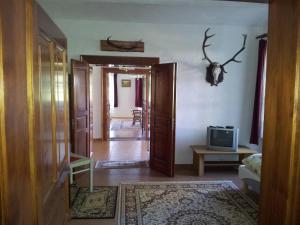 Hotel Castle Mlýn Maděrovka的电视和/或娱乐中心