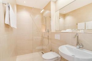 Koupelna v ubytování Hotel-Etage Apfelrot
