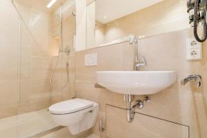 Koupelna v ubytování Hotel-Etage Apfelrot