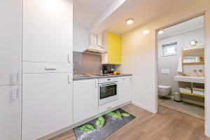 Kuchyň nebo kuchyňský kout v ubytování Mariva Downtown apartment with free parking