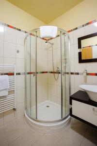 Koupelna v ubytování Hotel Harmonie