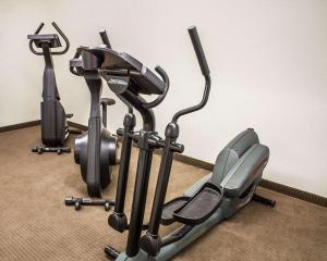 two exercise bikes on the floor in a room at Sleep Inn & Suites Roseburg North Near Medical Center in Roseburg