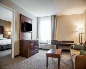 TV a/nebo společenská místnost v ubytování Comfort Suites West Warwick - Providence