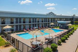Výhled na bazén z ubytování Quality Inn & Suites Greenville - Haywood Mall nebo okolí