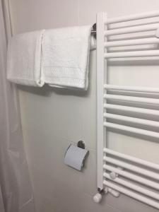 カズベギにあるT&M Timeless memoriesのバスルーム(白いタオル、トイレットペーパー付)