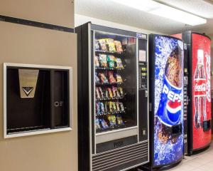a soda vending machine in a store with drinks at Quality Inn Brandon in Brandon