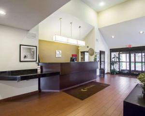 a living room with a counter in a building at Sleep Inn Nashville North - Downtown Area in Nashville