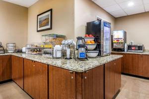a kitchen with a counter with food on it at Comfort Inn & Suites Airport-American Way Memphis in Memphis