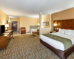 Postel nebo postele na pokoji v ubytování Comfort Suites Cotulla near I-35