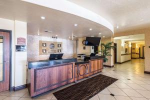 a lobby with a reception desk in a hotel at Comfort Inn & Suites in Cedar City