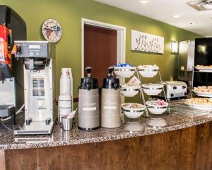 a counter top with aasteryasteryasteryasteryasteryasteryasteryasteryasteryasteryastery at Sleep Inn & Suites Virginia Horse Center in Lexington