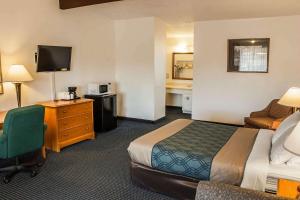 Säng eller sängar i ett rum på Econo Lodge Inn & Suites