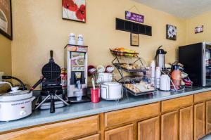 a kitchen counter with food on top of it at Econo Lodge in Winfield