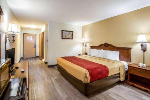 Postel nebo postele na pokoji v ubytování Econo Lodge Inn & Suites Fairview Heights St Louis