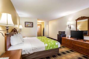 Postel nebo postele na pokoji v ubytování Econo Lodge Inn & Suites Fairview Heights St Louis