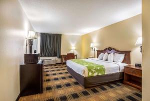 Postel nebo postele na pokoji v ubytování Econo Lodge Inn & Suites Fairview Heights St Louis