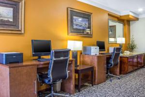 an office with two desks and two computer monitors at Comfort Inn & Suites Durango in Durango