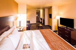 Habitación de hotel con cama y TV de pantalla plana. en Comfort Inn & Suites Gunnison-Crested Butte, en Gunnison