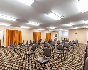 Cette chambre comprend un bouquet de chaises. dans l'établissement Quality Inn & Suites Bremen, à Bremen