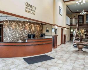 a lobby of a hotel with a waiting area at Quality Inn & Suites Greenfield I-70 in Greenfield