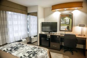 Televízia a/alebo spoločenská miestnosť v ubytovaní Sleep Inn & Suites