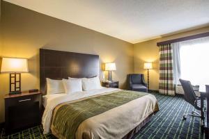 a hotel room with a large bed and a window at Quality Inn Franklin in Franklin