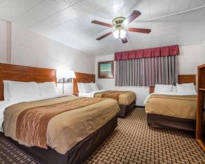 Un pat sau paturi într-o cameră la Rodeway Inn Elko Downtown Area