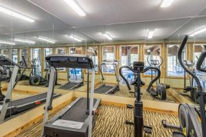 een sportschool met loopbanden en crosstrainers bij Comfort Inn Norwalk - Sandusky in Norwalk