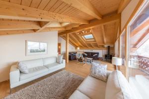 Posezení v ubytování Chalet Nid Blanc