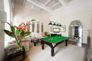 a living room with a pool table in it at 20 Middle Street in Galle