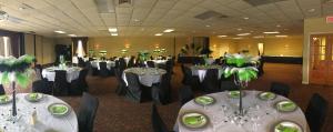 a room with tables and chairs in a room at Days Hotel by Wyndham Danville Conference Center in Danville