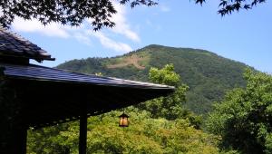a view of a mountain from a house at Gora Kansuiro in Hakone