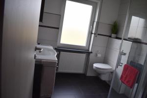 Koupelna v ubytování Gästehaus Sylvia
