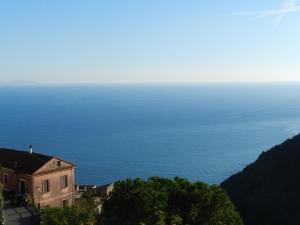 a view of the ocean from a building at villa verde sul mare in Vietri sul Mare