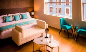 Cama ou camas em um quarto em Hotel Diamond Lima