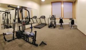 Fitnes centar i/ili fitnes sadržaji u objektu Downtown Loft, Mountain Views, Fireplace, Couple's Retreat, Walker's Paradise