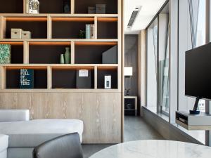 A television and/or entertainment centre at One96
