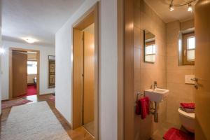 een badkamer met een wastafel en een toilet bij Appartments Antoniushof in Ellmau