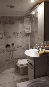 a bathroom with a toilet and a sink at Neno in Zagreb +29 photos