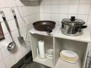 Dapur atau dapur kecil di Shingu Guest House 奏