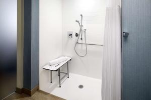 a bathroom with a shower, sink, and toilet at Cambria Hotel Phoenix Chandler - Fashion Center in Chandler
